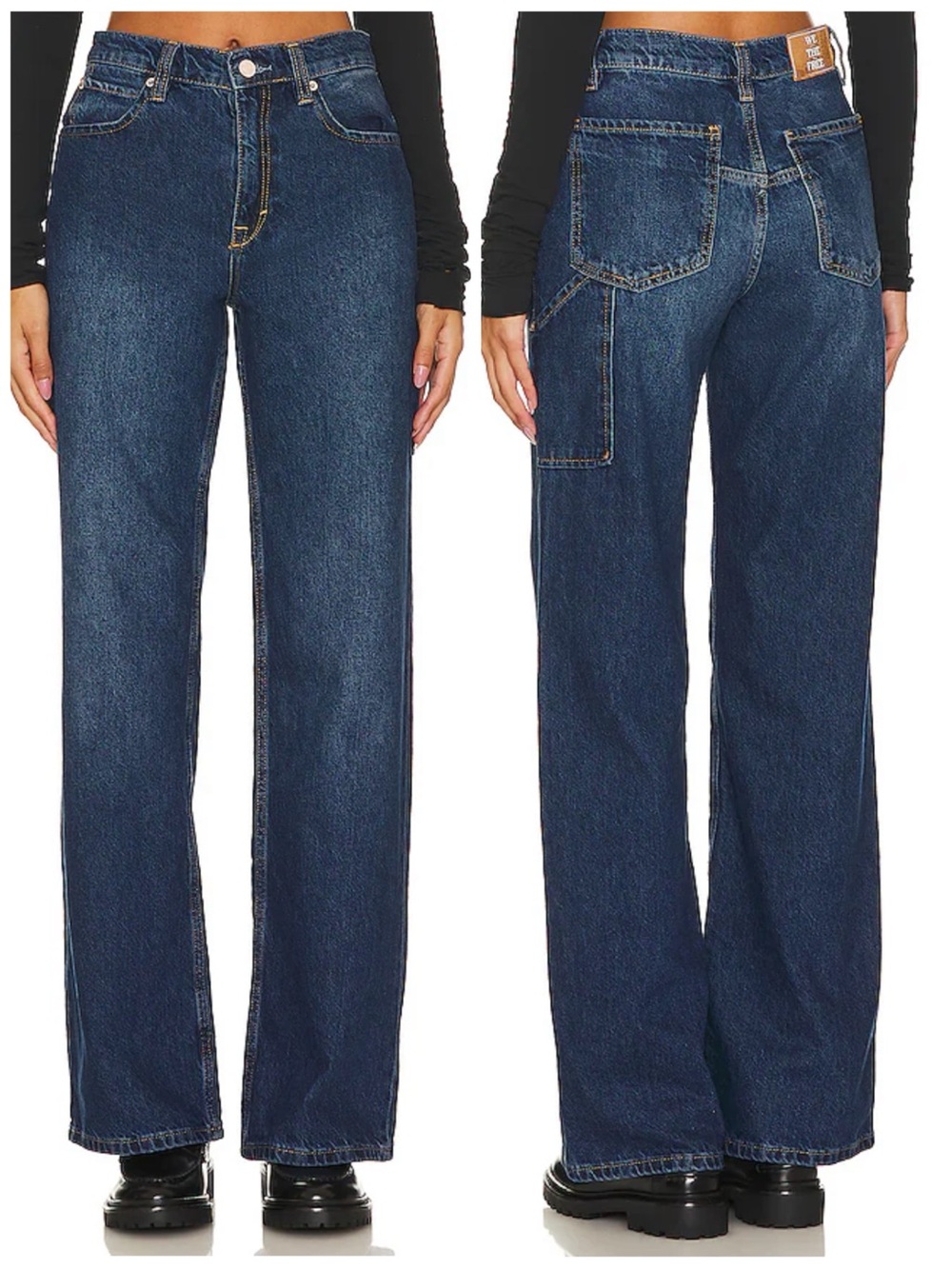 WE THE FREE PEOPLE Women’s Size 27 Dark Romance Tinsley Baggy High Rise Jeans